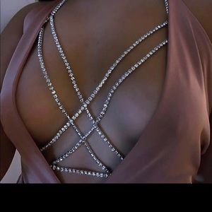 Rhinestone body chain